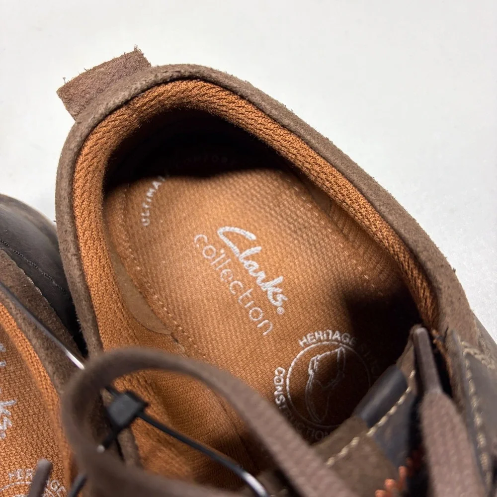 Clarks‎ Collection Mens Brown Leather Oxford Casual Shoes Size 10.5 M
